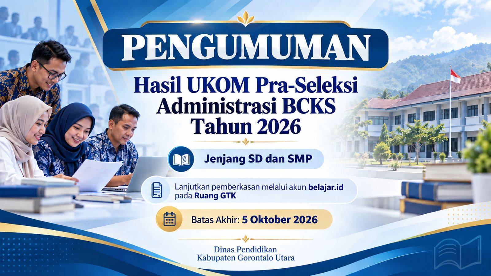 Pengumuman Hasil UKOM Pra-Seleksi Administrasi BCKS Tahun 2026